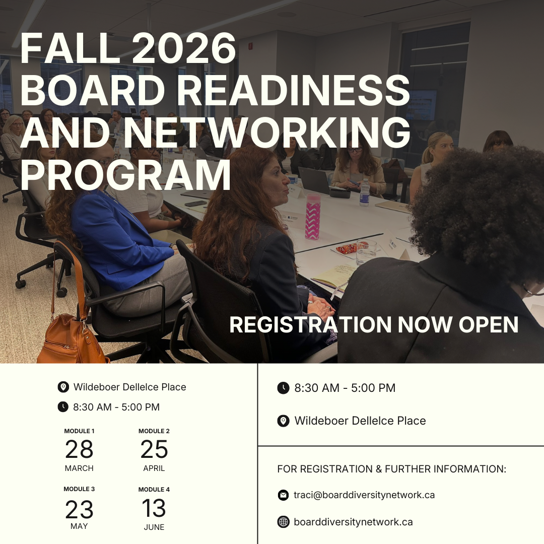 Board Diversity Network’s sold-out Spring 2026 Board Readiness and Networking Program kicks off its first module on March 28!